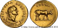 VESPASIEN(1/07/69-24/06/79)Titus Flavius Sabinus Vespasianus Aureus N° v16_0502    Date : 76 Nom de l'atelier : Rome Métal : or Diamètre : 20mm Axe des coins : 6h. Poids : 6,79g. Degré de rareté : R2 