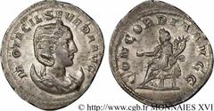 OTACILIA SEVERA(+249)Marcia Otacilia SeveraFemme de Philippe Ier, mère de Philippe II - Augusta (244-249) Antoninien N° v16_0620    Date : 247 Nom de l'atelier : Rome Métal : billon Diamètre : 24,5mm 