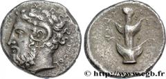 KYRENAICA - KYRENE Tétradrachme c. 400-331 AC. Cyrène, Cyrénaïque R3 silver (25,5mm, 12,07g, 6h) Obverse : Tête barbue et cornue de Zeus-Ammon à gauche, les cheveux flottants au vent Reverse : Légende