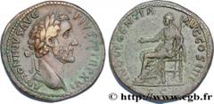 ANTONINUS PIUS Sesterce Augustus 152-153 Rome R2 bronze (32,5mm, 32,53g, 12h) Obverse : ANTONINVS AVG - PIVS P P TR P XVI Tête laurée d’Antonin le Pieux à droite (O*) Reverse : INDVLGENTIA - AVG COS I