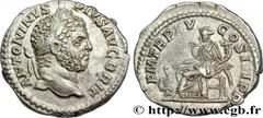 CARACALLA Denier Augustus 212 Rome silver (17,5mm, 2,86g, 6h) Obverse : ANTONINVS - PIVS AVG BRIT Tête laurée à droite de Caracalla (O*) Reverse : P M TR P XV - COS III P P Salus (la Santé) assise à g