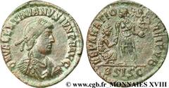 VALENTINIEN II(17/11/375-15/05/392)Flavius Valentinianus Maiorina pecunia, (ئ 2) N° v18_0751    Date : 378-383 Nom de l'atelier : Savie, Siscia Métal : cuivre Diamètre : 24mm Axe des coins : 6h. Poids