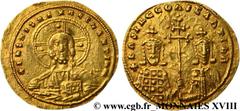 BASILE II et CONSTANTIN VIII(10/01/976-15/12/1025) Histamenon Nomisma N° v18_0789    Date : 977-989 Nom de l'atelier : Constantinople Métal : or Diamètre : 23mm Axe des coins : 6h. Poids : 4,36g. Degr