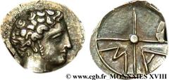 MASSALIA - MARSEILLE(410-350 avant J.-C.) Litra MA N° v18_0798    Date : c. 380-350 AC. Métal : argent Diamètre : 11mm Axe des coins : 1h. Poids : 0,83g. Degré de rareté : R3 Etat de conservation : SU