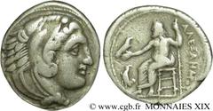 ROYAUME DE MACEDOINE - ALEXANDRE III LE GRAND(336-323 avant J.-C.)Monnayage au nom et au type d'Alexandre III le Grand Tétradrachme N° v19_0050    Date : c. 330-325 AC. Nom de l'atelier : Macédoine, A