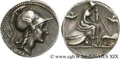 REPUBLIQUE ROMAINE - ANONYMES(115-114 avant J.-C.)Anonymes Denier N° v19_0140    Date : 115-114 AC. Nom de l'atelier : Rome Métal : argent Diamètre : 20mm Axe des coins : 4h. Poids : 3,94g. Degré de r