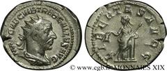 TREBONIEN GALLE(06/251-06/253)Caius Vibius Trebonianus Gallus Antoninien N° v19_0292    Date : début 253 Nom de l'atelier : Rome Métal : billon Diamètre : 20,5mm Axe des coins : 6h. Poids : 4,04g. Eta