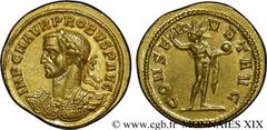 PROBUS(06-07/276-09/282)Marcus Aurelius Probus Aureus N° v19_0329    Date : c. 278 Nom de l'atelier : Italie, Ticinum, Pavie Métal : or Diamètre : 21,5mm Axe des coins : 6h. Poids : 6,54g. Degré de ra