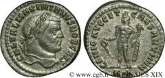 GALERE(1/03/293-5/05/311)Galerius Valerius MaximianusCésar(1/03/293-1/05/305) Follis ou nummus N° v19_0359    Date : 297-299 Nom de l'atelier : Hellespont, Cyzique Métal : billon Diamètre : 27mm Axe d
