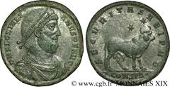 JULIEN II LE PHILOSOPHE(6/11/355-26/06/363)Flavius Claudius JulianusAuguste(02/360-26/06/363) Double maiorina N° v19_0393    Date : 362-363 Nom de l'atelier : Constantinople Métal : cuivre Diamètre : 