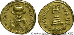 CONSTANS II(09/641-15/07/668) Solidus N° v19_0408    Date : 641-646 Nom de l'atelier : Constantinople Métal : or Diamètre : 19,5mm Axe des coins : 6h. Poids : 4,27g. Etat de conservation : TB+ Prix de