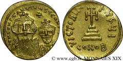 CONSTANS II(09/641-15/07/668) Solidus N° v19_0409    Date : 654-659 Nom de l'atelier : Constantinople Métal : or Diamètre : 20mm Axe des coins : 6h. Poids : 4,39g. Degré de rareté : R1 Etat de conserv