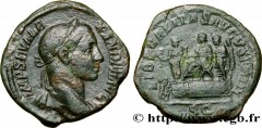 SEVERUS ALEXANDER Type : Sesterce  Date : 229  Mint name / Town : Rome  Metal : copper  Diameter : 32  mm Orientation dies : 2  h. Weight : 17,62  g. Rarity : R3  Obverse legend : IMP SEV ALE-XANDER A