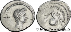 JULIUS CAESAR Type : Denier  Date : 42 AC.  Mint name / Town : Rome  Metal : silver  Millesimal fineness : 950  ‰ Diameter : 18,5  mm Orientation dies : 7  h. Weight : 3,92  g. Rarity : R2  Obverse le