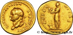 VESPASIANUS Type : Aureus  Date : 76  Mint name / Town : Rome  Metal : gold  Millesimal fineness : 1000  ‰ Diameter : 19,5  mm Orientation dies : 6  h. Weight : 7,18  g. Rarity : R2  Obverse legend : 