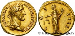 ANTONINUS PIUS Type : Aureus  Date : 148-149  Mint name / Town : Rome  Metal : gold  Millesimal fineness : 1000  ‰ Diameter : 19  mm Orientation dies : 6  h. Weight : 6,83  g. Rarity : INÉDIT  Obverse