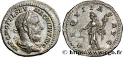 MACRINUS Type : Denier  Date : 03-06/218  Mint name / Town : Rome  Metal : silver  Millesimal fineness : 500  ‰ Diameter : 19  mm Orientation dies : 12  h. Weight : 3,53  g. Rarity : R1  Officine : 3e