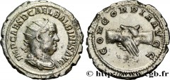 BALBINUS Type : Antoninien  Date : mai - juin  Date : 238  Mint name / Town : Rome  Metal : silver  Millesimal fineness : 500  ‰ Diameter : 23  mm Orientation dies : 12  h. Weight : 5,49  g. Rarity : 