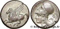 CORINTHIA - CORINTH Type : Statère  Date : c. 330 AC.  Mint name / Town : Corinthe, Corinthie  Metal : silver  Diameter : 20,5  mm Orientation dies : 6  h. Weight : 8,66  g. Rarity : R1  Obverse legen