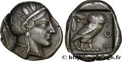 ATTICA - ATHENS Type : Tétradrachme  Date : c. 440-430 AC.  Mint name / Town : Athènes, Attique  Metal : silver  Diameter : 26  mm Orientation dies : 8  h. Weight : 16,75  g. Obverse legend : Anépigra