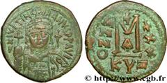 JUSTINIEN Ier (1/08/527-14/11/565) Follis 556-557 N° bby_208596 Date : 556-557 Nom de l'atelier : Cyzique Métal : cuivre Diamètre : 33,5mm Axe des coins : 6h. Poids : 17,68g. Degré de rareté : R1   Et