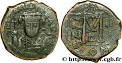 HERACLIUS 5/10/610-11/01/641) Héraclius seul (5/10/610-22/01/613) Follis 612-613 N° bby_208640 Date : 612-613 Nom de l'atelier : Constantinople Métal : cuivre Diamètre : 29mm Axe des coins : 7h. Poids