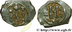 HERACLIUS, HERACLIUS CONSTANTIN et MARTINE (614-638) Follis 626-627 N° bby_208970 Date : 626-627 Nom de l'atelier : Chypre Métal : cuivre Diamètre : 25,5mm Axe des coins : 6h. Poids : 5,83g. Degré de 