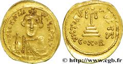 CONSTANS II (09/641-15/07/668) Solidus 641 N° bby_208992 Date : 641 Nom de l'atelier : Constantinople Métal : or Diamètre : 22mm Axe des coins : 6h. Poids : 4,47g. Degré de rareté : R1   Etat de conse