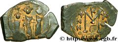 HERACLIUS, HERACLIUS CONSTANTIN et MARTINE (614-638) Follis 626-627 N° bby_209013 Date : 626-627 Nom de l'atelier : Chypre Métal : cuivre Diamètre : 21mm Axe des coins : 6h. Poids : 4,96g. Degré de ra