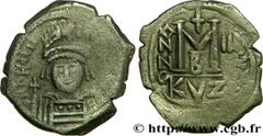 HERACLIUS 5/10/610-11/01/641) Héraclius seul (5/10/610-22/01/613) Follis 612-613 N° bby_209045 Date : 612-613 Nom de l'atelier : Cyzique Métal : cuivre Diamètre : 31mm Axe des coins : 6h. Poids : 11,2