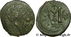 HERACLIUS et HERACLIUS CONSTANTIN (22/01/613-4/07/638) Follis 616-617 N° bby_209050 Date : 616-617 Nom de l'atelier : Séleucie d’Isaurie Métal : cuivre Diamètre : 29mm Axe des coins : 6h. Poids : 10,9