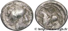 CELTES DU DANUBE - PANNONIE (IIe - Ier siècle avant J.-C.) Drachme de billon, “type de Dachreiter” Ier siècle AC. N° bga_149096 Date : Ier siècle AC. Métal : billon Diamètre : 12,5mm Axe des coins : 1
