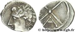 MASSALIA - MARSEILLE (410-350 avant J.-C.) Obole MA, tête à gauche c. 380-350 AC. N° bga_154505 Date : c. 380-350 AC. Métal : argent Diamètre : 9,6mm Axe des coins : 8h. Poids : 0,68g. Degré de rareté