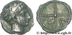 MASSALIA - MARSEILLE (474-410 avant J.-C.) Obole MA, tête à droite c. 350-220 AC. N° bga_159429 Date : c. 350-220 AC. Métal : argent Diamètre : 10,5mm Axe des coins : 10h. Poids : 0,69g. Degré de rare