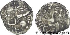 AMBIENS (Région d'Amiens) (IIe - Ier siècles avant J.-C.) Denier d'argent scyphate dit “à l'hippocampe” c. 60-50 AC. N° bga_162459 Date : c. 60-50 AC. Métal : argent Diamètre : 14mm Axe des coins : 11