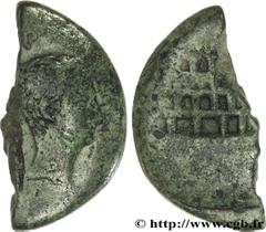 VIENNA - VIENNE - JULES CESAR et OCTAVE (36 avant J.-C.) Julius Cوsar, Caius Octavianus Dupondius coupé en deux verticalement ou as 36 AC. N° bga_163011 Date : 36 AC. Nom de l'atelier : Gaule, Vienne 