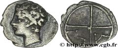 MASSALIA - MARSEILLE (474-410 avant J.-C.) Obole MA, tête à gauche c. 121-82 AC. N° bga_164154 Date : c. 121-82 AC. Métal : argent Diamètre : 9,5mm Axe des coins : 5h. Poids : 0,58g.   Etat de conserv