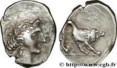 MASSALIA - MARSEILLE (IIIe - Ier siècles avant J.-C.) “Drachme légère” ou tétrobole 220-200 AC. N° bga_171827 Date : 220-200 AC. Métal : argent Diamètre : 17mm Axe des coins : 6h. Poids : 2,70g. Degré