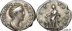 FAUSTINE MERE (+141) Annia Galeria Faustina Consécration d'Antonin le Pieux Denier c. 145 N° brm_079119 Date : c. 145 Nom de l'atelier : Rome Métal : argent Diamètre : 16,5mm Axe des coins : 6h. Poids