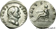 VESPASIEN (1/07/69-24/06/79) Titus Flavius Sabinus Vespasianus Denier 73 N° brm_079643 Date : 73 Nom de l'atelier : Rome Métal : argent Diamètre : 19,5mm Axe des coins : 6h. Poids : 3,41g. Degré de ra