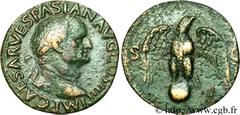 VESPASIEN (1/07/69-24/06/79) Titus Flavius Sabinus Vespasianus As 71-72 N° brm_079674 Date : 71-72 Nom de l'atelier : Lyon Métal : bronze Diamètre : 26mm Axe des coins : 6h. Poids : 10,27g. Degré de r