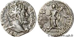 SEPTIME SEVERE (13/04/193-4/02/211) Lucius Septimius Severus Denier 198 N° brm_079946 Date : 198 Nom de l'atelier : Rome Métal : argent Diamètre : 17,5mm Axe des coins : 12h. Poids : 3,39g. Etat de co