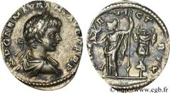 CARACALLA (27/05/196-8/04/217) Marcus Aurelius Antoninus Co-empereur avec Septime Sévère (04/198-209) Denier 198 N° brm_079954 Date : 198 Nom de l'atelier : Rome Métal : argent Diamètre : 19,5mm Axe d