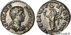 GETA (06/198-26/02/212) Lucius puis Publius Septimius Geta César (06/198-fin209) Denier 205 N° brm_080029 Date : 205 Nom de l'atelier : Rome Métal : argent Diamètre : 18,50mm Axe des coins : 12h. Poid