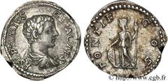 GETA (06/198-26/02/212) Lucius puis Publius Septimius Geta César (06/198-fin209) Denier 207 N° brm_080053 Date : 207 Nom de l'atelier : Rome Métal : argent Diamètre : 18,5mm Axe des coins : 1h. Poids 