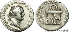 TITUS (1/07/69-13/09/81) Titus Flavius Vespasianus Auguste (24/06/79-13/09/81) Denier 80 N° brm_080177 Date : 80 Nom de l'atelier : Rome Métal : argent Diamètre : 18,5mm Axe des coins : 6h. Poids : 3,