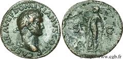 DOMITIEN (12/69-18/09/96) Titus Flavius Domitianus César sous Vespasien (12/69-24/06/79) As 77 N° brm_080187 Date : 77 Nom de l'atelier : Lyon Métal : cuivre Diamètre : 27mm Axe des coins : 6h. Poids 