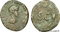 DOMITIEN (12/69-18/09/96) Titus Flavius Domitianus Auguste (13/09/81-18/09/96) Quadrans N.D. N° brm_080630 Date : N.D. Nom de l'atelier : Rome Métal : bronze Diamètre : 15mm Axe des coins : 6h. Poids 