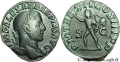 ALEXANDRE SEVERE (10/05/221-22/03/235) Marcus Aurelius Severus Alexander Auguste (13/03/222-22/02/235) Sesterce 233 N° brm_081759 Date : 233 Nom de l'atelier : Rome Métal : bronze Diamètre : 30,5mm Ax