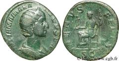 JULIA MAMEE (+235) Julia Mamaea Fille de Julia Mوsa, mère d'Alexandre Sévère - Augusta (221-235) Sesterce 224 N° brm_081830 Date : 224 Nom de l'atelier : Rome Métal : bronze Diamètre : 30mm Axe des co